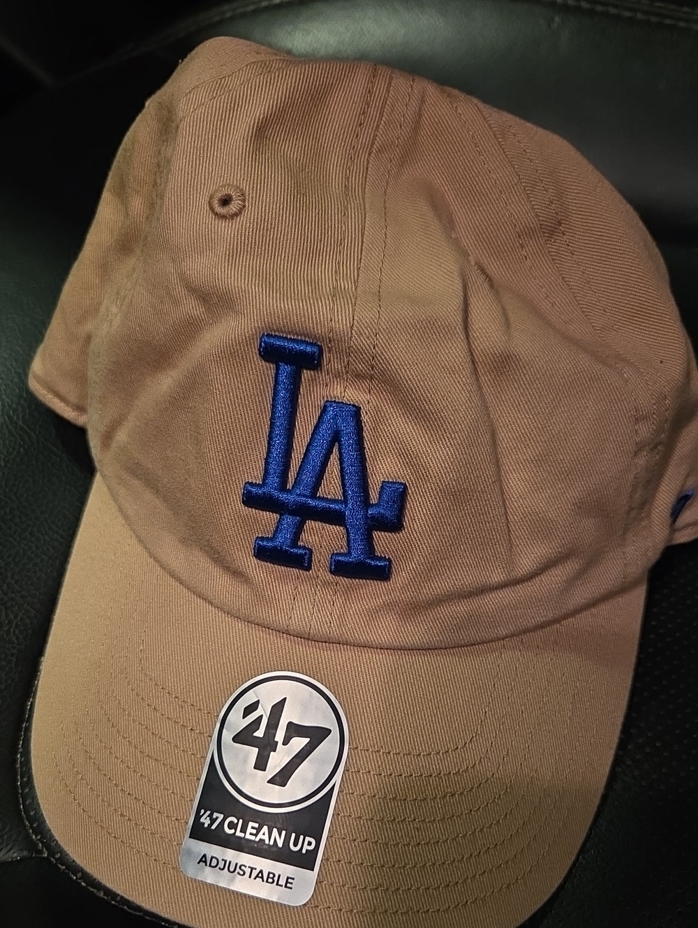 '47  NEW Authentic MLB  Los Angeles Dodgers Tan Cap with Blue Embroidered Logo